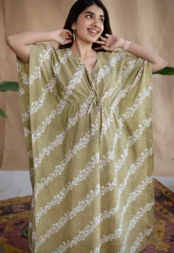 Aabha Batik Cotton Kaftan