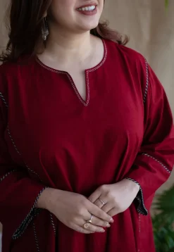 Adira Cotton Jhabba Kali Co-ord Set (Set of 2)