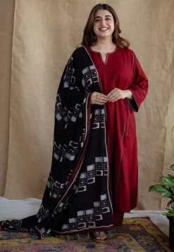 Adira Cotton Jhabba Kali Co-ord Set (Set of 2)