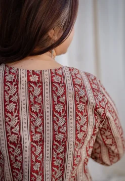 Afza Kalamkari Cotton Top
