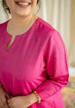 Aishani Silk Co-Ord Set with Mukaish Detailing (Set of 2)