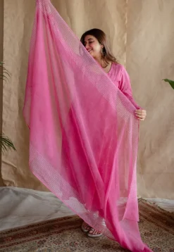 Akrita Dabu Slub Cotton Kali Kurta