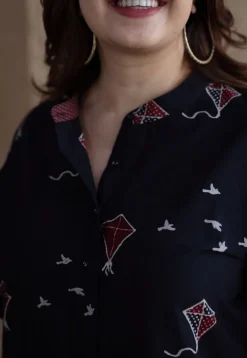 Amdavad Patang Ajrakh Cotton Kurta