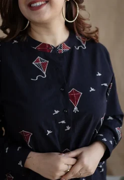 Amdavad Patang Ajrakh Cotton Kurta