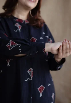 Amdavad Patang Ajrakh Cotton Kurta
