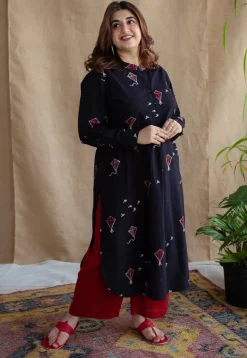 Amdavad Patang Ajrakh Cotton Kurta
