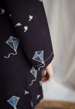 Amdavad Patang Cotton Hand Embroidered Top