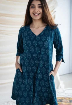 Amina Slub Cotton Dress