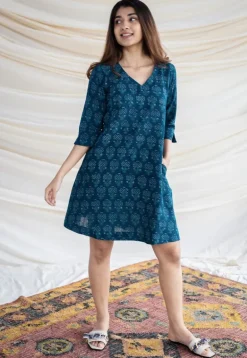 Amina Slub Cotton Dress