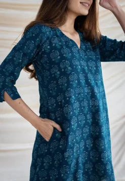 Amina Slub Cotton Dress