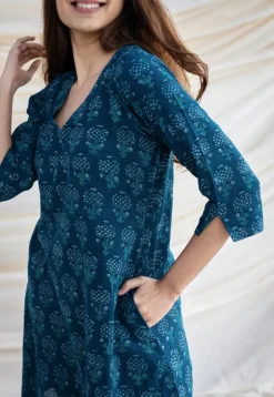 Amina Slub Cotton Dress