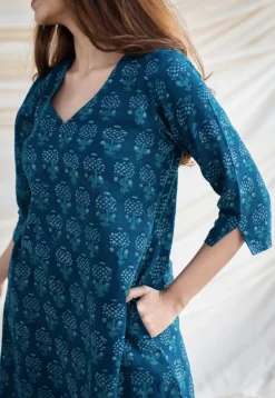 Amina Slub Cotton Dress