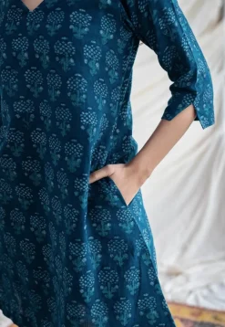 Amina Slub Cotton Dress