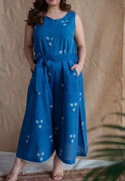 Amyra Dabu Slub Cotton Jumpsuit