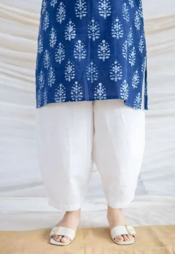 Anaya Indigo Dabu Cotton Straight Kurta