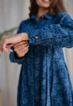 Anila Dabu Slub Cotton A Line Dress