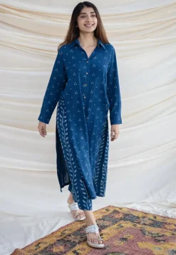 Anya Slub Cotton Dabu Kurta