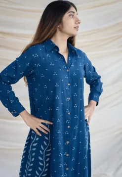 Anya Slub Cotton Dabu Kurta