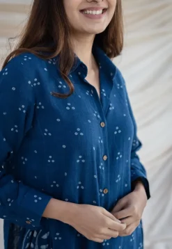 Anya Slub Cotton Dabu Kurta