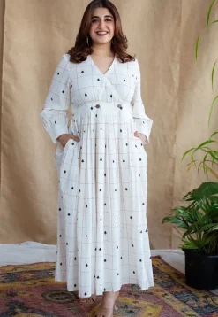 Arika Block Printed Cotton Dress