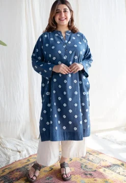 Arpita Bandhani Cotton Jhabba Kali Kurta