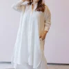 Asha Off White Jamdani Handloom Cotton Anti-Fit Kurta