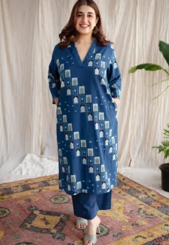 Asmita Indigo Slub Cotton Pant