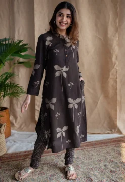 Azha Dabu Slub Cotton Kurta