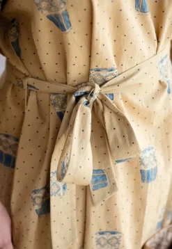 Bombay Irani Chai Ajrakh Cotton Hand Embroidered Dress