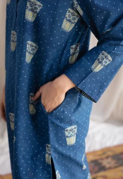 Bombay Irani Chai Ajrakh Cotton Kurta