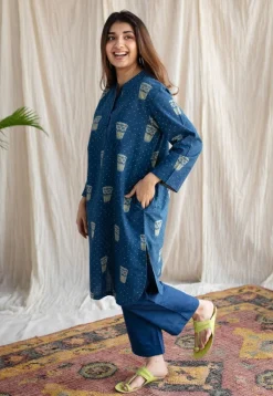 Bombay Irani Chai Ajrakh Cotton Kurta
