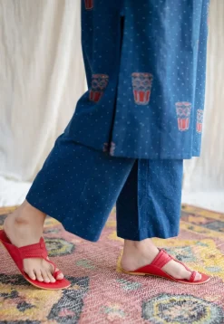 Bombay Irani Chai Indigo Ajrakh Cotton Kurta