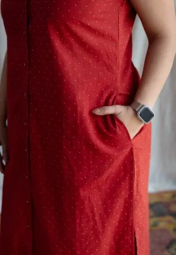 Bombay Red Ajrakh Cotton Straight Kurta