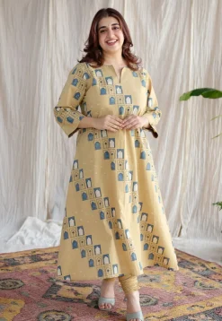 Boond Ajrakh Dotted Cotton Churidar