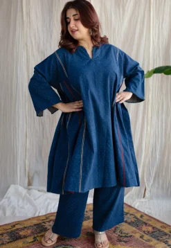 Boond Ajrakh Dotted Indigo Cotton Pant