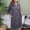 Dark Brown Ajrakh Cotton Kurta