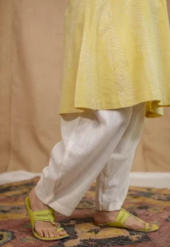 Dharmi Yellow Batik Cotton A Line Kurta