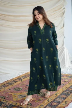 Dia Slub Cotton Kurta