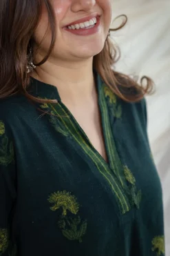 Dia Slub Cotton Kurta