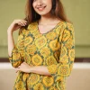 Diksha Mustard Ajrakh Cotton Kurta