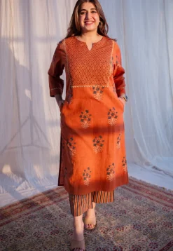 Divya Ajrakh Slub Cotton Pant
