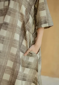 Dua Black Bagru Cotton Loose Dress