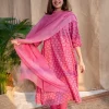 Eaira Dabu Slub Cotton Hand Embroidered Kali Kurta