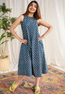 Edhaa Ajrakh Cotton Dress