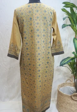 Elisha Ajrakh Cotton Hand Embroidered Kurta