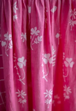 Erah Dabu Slub Cotton Hand Embroidered Dress