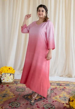 Esita Ombre Silk Co-Ord Set with Mukaish Detailing (Set of 2)