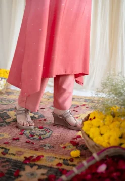Esita Ombre Silk Co-Ord Set with Mukaish Detailing (Set of 2)