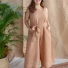 Faizah Dabu Slub Cotton Jumpsuit