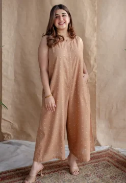 Faizah Dabu Slub Cotton Jumpsuit